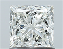 Natural Diamond 1.01 Carats, Princess with  Cut, H Color, VS1 Clarity and Certified by IGI
