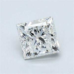 Foto Diamante Natural 1.00 quilates, Princesa , Color H, claridad SI1 y certificado GIA de