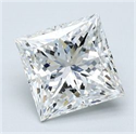 Diamante Natural 2.04 quilates, Princesa , Color E, claridad SI1 y certificado GIA