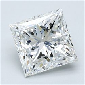 Foto Diamante Natural 2.04 quilates, Princesa , Color E, claridad SI1 y certificado GIA de
