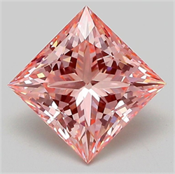 Picture of Lab Grown Diamond 2.08 Carats, Princess with  Cut, Fancy Vivid Pink Color, VVS2 Clarity and Certified by IGI