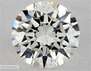Picture of Natural Diamond 1.02 Carats, Round with Excellent Cut, K Color, VVS1 Clarity and Certified by GIA