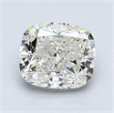Diamante Natural 1.70 quilates, Del cojín , Color J, claridad VVS1 y certificado GIA