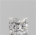 Diamante Natural 0.51 quilates, Princesa , Color F, claridad VVS2 y certificado GIA