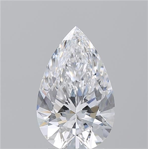 Picture of Natural Diamond 3.08 Carats, Pear with  Cut, D Color, FL Clarity and Certified by GIA