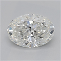 Natural Diamond 1.30 Carats, Oval with  Cut, H Color, VS2 Clarity and Certified by GIA