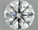 Natural Diamond 0.82 Carats, Round with Excellent Cut, F Color, SI2 Clarity and Certified by GIA