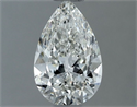 Natural Diamond 0.50 Carats, Pear with  Cut, H Color, VVS1 Clarity and Certified by GIA