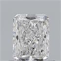 Natural Diamond 0.70 Carats, Radiant with  Cut, D Color, SI1 Clarity and Certified by GIA