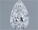 Natural Diamond 0.40 Carats, Pear with  Cut, D Color, VVS1 Clarity and Certified by GIA