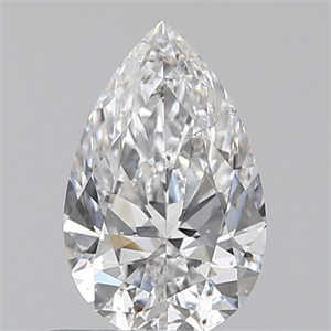 Picture of Natural Diamond 0.55 Carats, Pear with  Cut, D Color, SI2 Clarity and Certified by GIA