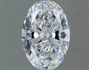 Picture of Natural Diamond 0.55 Carats, Oval with  Cut, D Color, VS2 Clarity and Certified by GIA