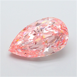 Picture of Lab Grown Diamond 7.52 Carats, Pear with  Cut, Fancy Vivid Pink Color, VS1 Clarity and Certified by IGI