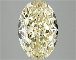 Picture of Lab Grown Diamond 4.08 Carats, Oval with  Cut, Fancy Intense Yellow Color, VS2 Clarity and Certified by IGI