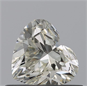 Natural Diamond 0.52 Carats, Heart with  Cut, K Color, VVS2 Clarity and Certified by GIA