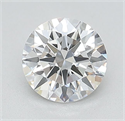 Lab Grown Diamond 1.01 Carats, Round with Ideal Cut, D Color, VVS2 Clarity and Certified by IGI
