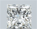 Natural Diamond 1.01 Carats, Princess with  Cut, I Color, VS2 Clarity and Certified by GIA