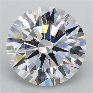 Picture of Lab Grown Diamond 1.09 Carats, Round with Ideal Cut, D Color, VVS2 Clarity and Certified by IGI