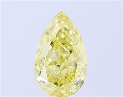 Picture of Lab Grown Diamond 1.53 Carats, Pear with  Cut, Fancy Intense Yellow Color, VVS2 Clarity and Certified by IGI