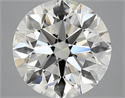 Natural Diamond 3.80 Carats, Round with Excellent Cut, H Color, VS1 Clarity and Certified by IGI