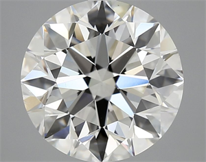 Picture of Natural Diamond 3.80 Carats, Round with Excellent Cut, H Color, VS1 Clarity and Certified by IGI