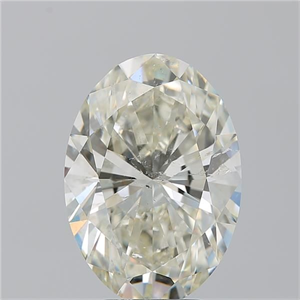 Picture of Natural Diamond 5.03 Carats, Oval with  Cut, L Color, I1 Clarity and Certified by GIA