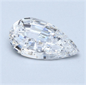 Natural Diamond 0.91 Carats, Pear with  Cut, D Color, VVS2 Clarity and Certified by GIA