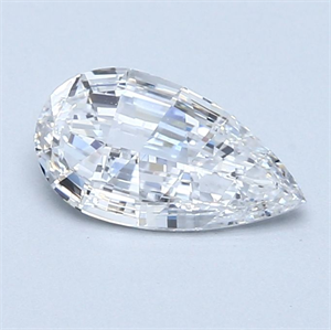 Picture of Natural Diamond 0.91 Carats, Pear with  Cut, D Color, VVS2 Clarity and Certified by GIA
