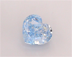 Picture of Lab Grown Diamond 1.21 Carats, Heart with  Cut, Fancy Intense Blue Color, VVS2 Clarity and Certified by IGI