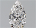 Natural Diamond 0.51 Carats, Pear with  Cut, D Color, VVS2 Clarity and Certified by GIA