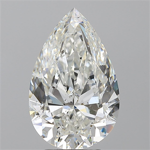 Picture of Natural Diamond 5.01 Carats, Pear with  Cut, H Color, SI2 Clarity and Certified by GIA