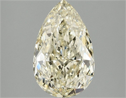 Picture of Lab Grown Diamond 2.06 Carats, Pear with  Cut, Fancy Yellow Color, VVS2 Clarity and Certified by IGI