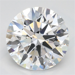 Picture of Lab Grown Diamond 2.95 Carats, Round with Ideal Cut, D Color, IF Clarity and Certified by IGI