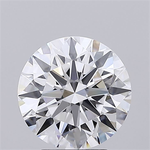 Picture of Lab Grown Diamond 3.02 Carats, Round with Ideal Cut, D Color, IF Clarity and Certified by IGI