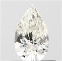 Natural Diamond 0.50 Carats, Pear with  Cut, K Color, SI1 Clarity and Certified by IGI