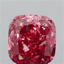 Picture of Lab Grown Diamond 3.02 Carats, CUSHION MODIFIED with  Cut, Fancy Vivid Pink Color, VS2 Clarity and Certified by IGI