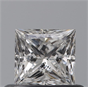 Diamante Natural 0.45 quilates, Princesa , Color E, claridad VS2 y certificado GIA