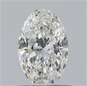 Natural Diamond 0.50 Carats, Oval with  Cut, G Color, VS2 Clarity and Certified by GIA