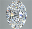 Natural Diamond 5.06 Carats, Oval with  Cut, D Color, VS2 Clarity and Certified by GIA