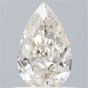 Picture of Natural Diamond 0.50 Carats, Pear with  Cut, H Color, VVS1 Clarity and Certified by IGI