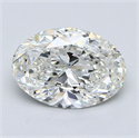 Natural Diamond 2.52 Carats, Oval with  Cut, H Color, SI2 Clarity and Certified by GIA