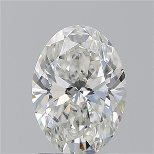 Picture of Natural Diamond 1.71 Carats, Oval with  Cut, I Color, SI2 Clarity and Certified by GIA