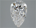 Natural Diamond 2.79 Carats, Pear with  Cut, E Color, VVS2 Clarity and Certified by GIA