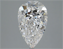 Natural Diamond 2.79 Carats, Pear with  Cut, E Color, VVS2 Clarity and Certified by GIA
