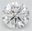 Lab Grown Diamond 2.82 Carats, Round with Ideal Cut, G Color, IF Clarity and Certified by IGI
