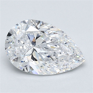 Foto Diamante Natural 1.50 quilates, De pera , Color D, claridad SI1 y certificado GIA de