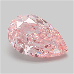 Picture of Lab Grown Diamond 2.08 Carats, Pear with  Cut, Fancy Vivid Pink Color, VVS2 Clarity and Certified by IGI