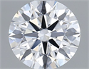 Lab Grown Diamond 1.07 Carats, Round with Ideal Cut, D Color, VVS1 Clarity and Certified by IGI