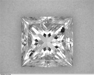 Picture of Natural Diamond 1.21 Carats, Princess with  Cut, G Color, I2 Clarity and Certified by GIA