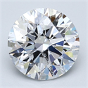Natural Diamond 2.52 Carats, Round with Excellent Cut, D Color, SI2 Clarity and Certified by GIA